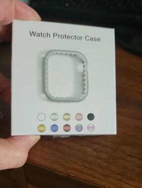 Watch Protector Case - Silver Crystal Bezel for Smartwatch